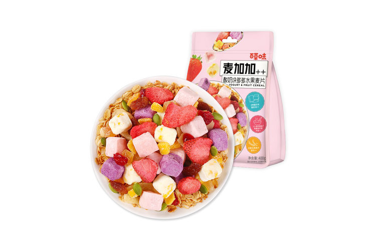 BAICAOWEI YOGHURT CHUNKY CEREAL 400G